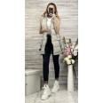 Елек Fashion с Ципове Сиво